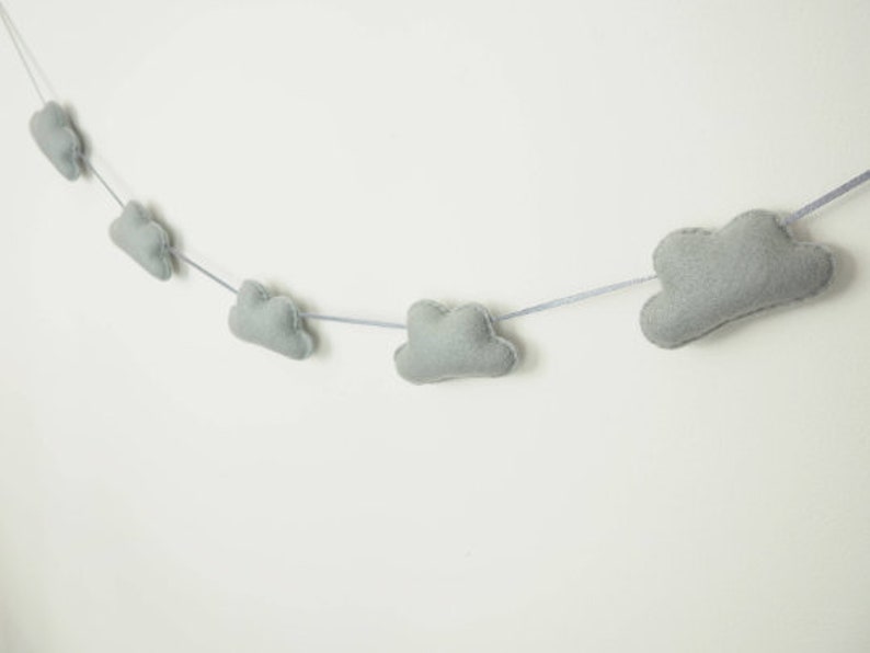 Cloud garland playroom decor Nordic nursery decoration cloud room decoration image 7