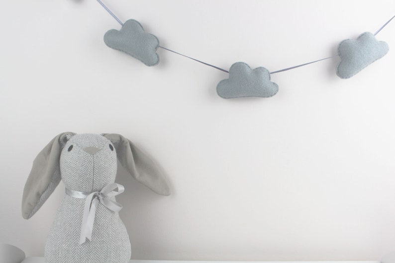 Cloud garland playroom decor Nordic nursery decoration cloud room decoration image 2