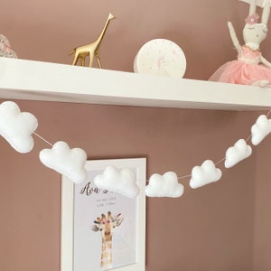 Cloud garland - playroom decor - Nordic nursery decoration - cloud room decoration