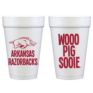 University of Arkansas Razorback/Wooo Pig {Styrofoam Cup 10 Pack}