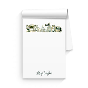 Zestaw spersonalizowanych notatników {Baylor University Skyline w Waco, Teksas}