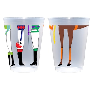 Horse Racing/Derby Party Frosted Roadie Cup (10 Pack)