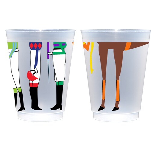 Roadie Cup givrée pour course de chevaux/Derby Party (paquet de 8)