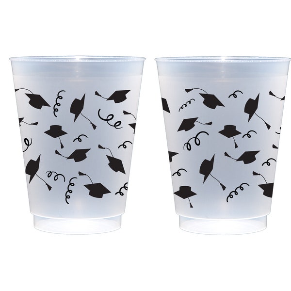 Graduation - Hat Wrap Frosted Road Cup (10 ct bag)