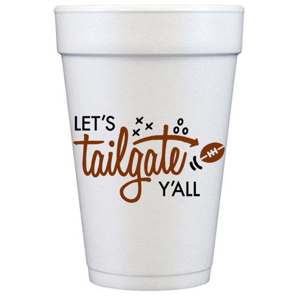 Football Tailgate - It's Gameday {Disposable Styrofoam Cup 10 Pack}
