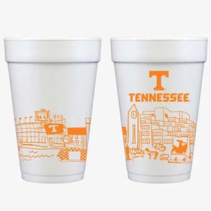 University of Tennessee - Knoxville Campus Skyline {Foam Cup 10 Pack}