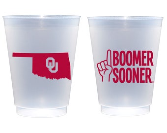 Université de l'Oklahoma - Boomer Sooner {Paquet de 10 gobelets incassables}