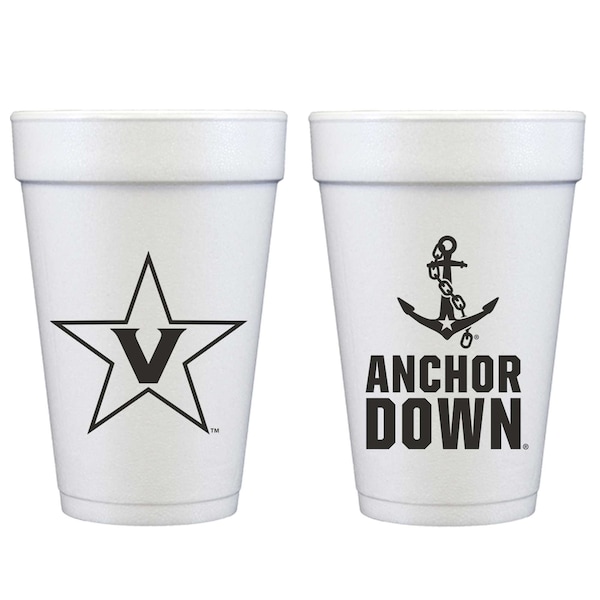 Vanderbilt University - Logo/Anchor Down{Foam Cup 10 Pack}