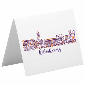 Personalized Foldover Notecard Stationery Set {Clemson, South Carolina}