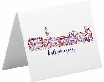 Personalized Foldover Notecard Stationery Set {Clemson, South Carolina}
