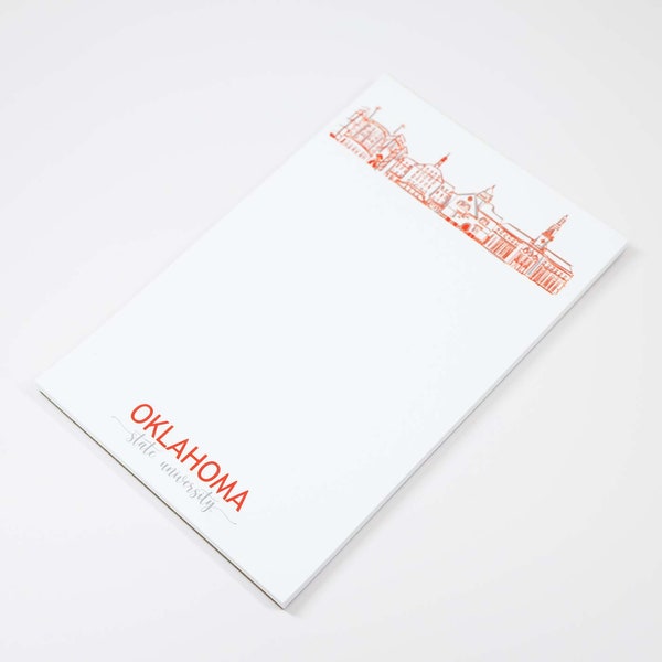 Oklahoma State University Campus Skyline Notepad – Stillwater