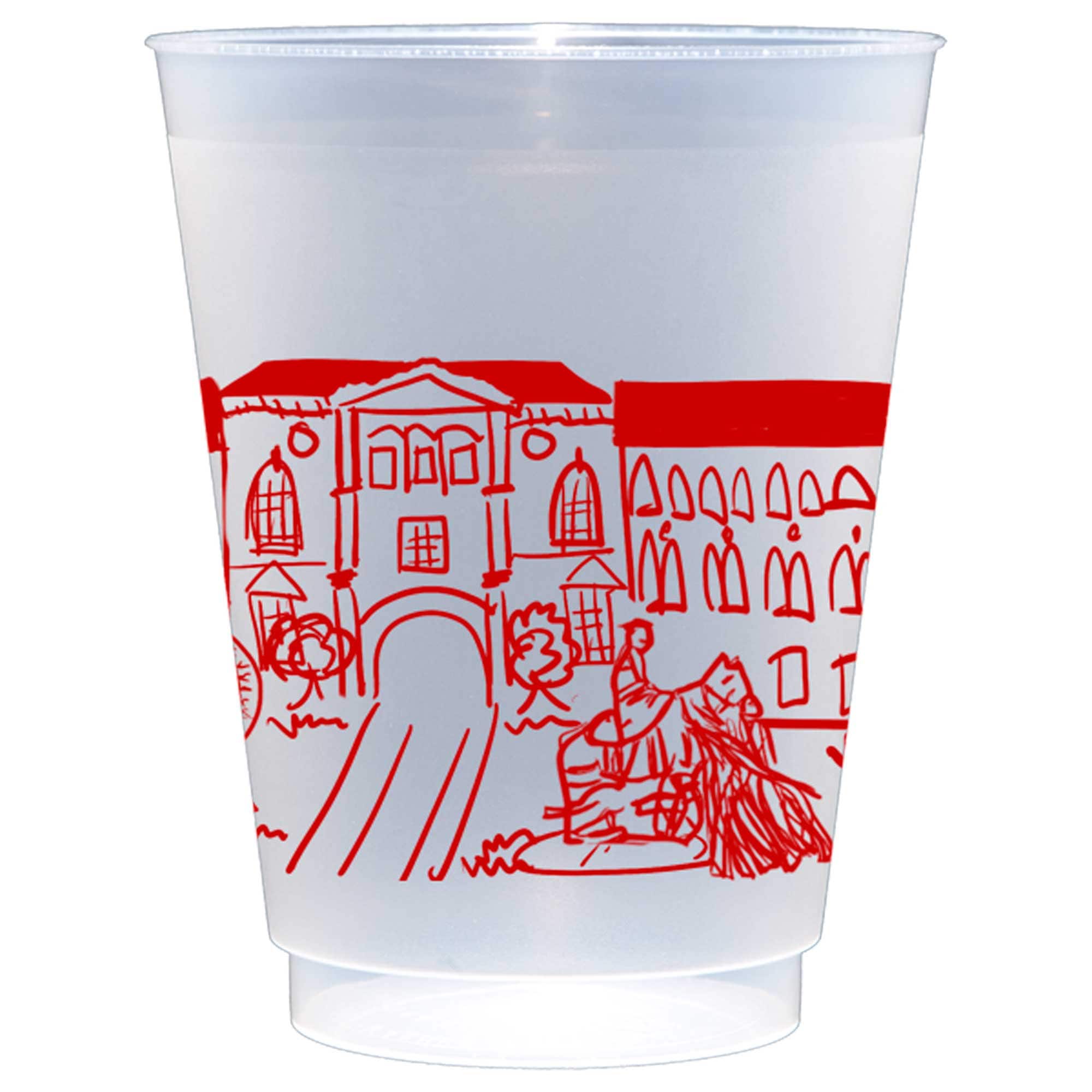 Texas Tech Geometric Cold Cup Bling Red Tumbler With Straw – Red
