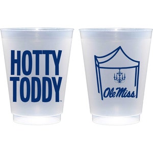 Ole Miss Hotty Toddy Football Tailgate Tent Frosted Cup 10 Pack {Oxford, Mississippi}