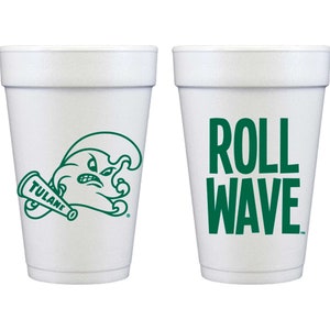 Tulane University Green Wave  Styrofoam Cup 10 Pack