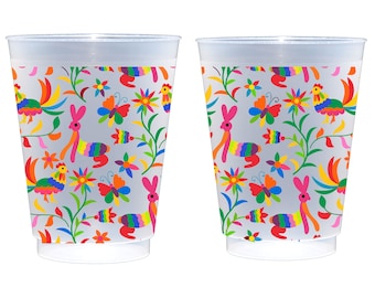 Mexican Embroidery Otomi  Frosted Roadie Cup (10 Pack)