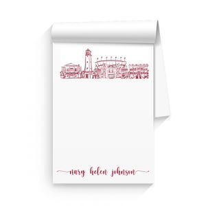 Ensemble de blocs-notes personnalisés {University of Alabama Skyline à Tuscaloosa, Alabama}