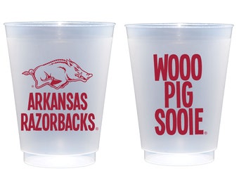 University of Arkansas Razorback/Wooo Pig Sooie Frosted Roadie Cup (10 pack)