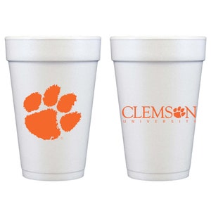 Clemson University Logos  {Foam Cup 10 Pack}
