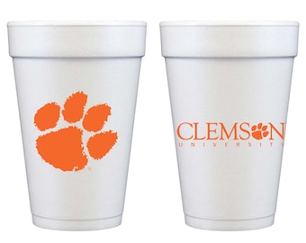 Clemson University Logos  {Foam Cup 10 Pack}