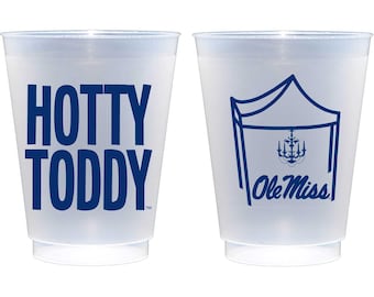 Ole Miss Hotty Toddy Tailgate Tent Shatterproof Cup 10 Pack