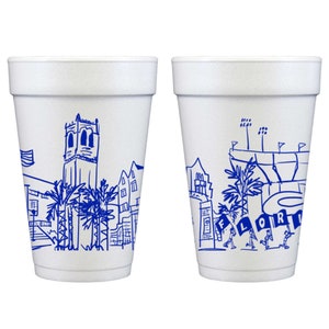 University of Florida Gators-Gainesville Campus Skyline {Confezione da 10 bicchieri in polistirolo}