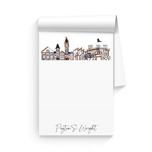 Spersonalizowany zestaw notatników {Auburn University Skyline w Auburn, Alabama}