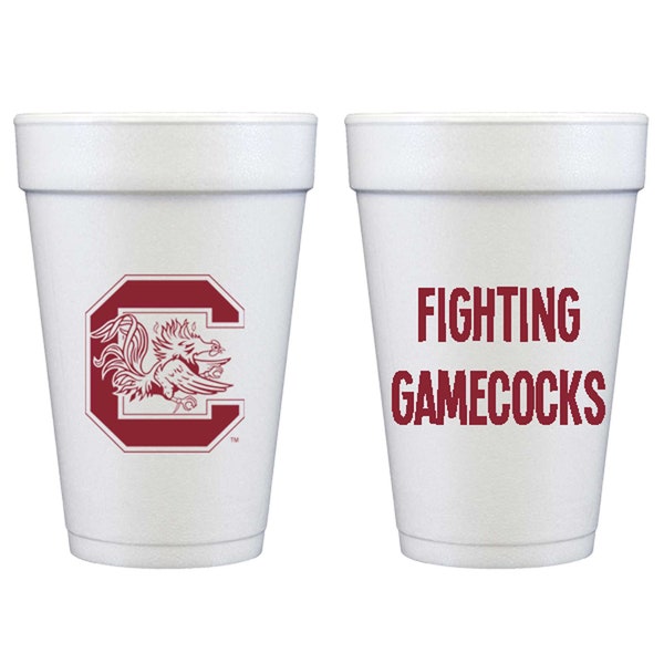 University South Carolina Fighting Gamecocks {Foam Cup 10 Pack}