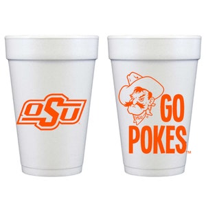 Oklahoma State University Logo/Go Pokes {Styrofoam Cup 10 Pack}