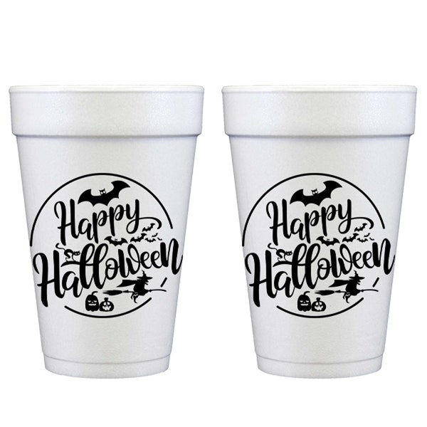 Halloween Styrofoam Cup 10 Pack {Happy Halloween}