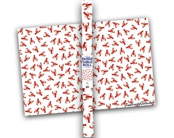 Crawfish/Lobster Boil Table Cover: Wax-Backed Paper, 30" x 32 ft