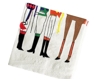 Kentucky Derby/Horse Racing Jockey Legs Beverage Napkins