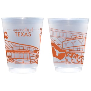 University of Texas - at Austin Campus Skyline Landmarks {Shatterproof Cup 10 Pack}