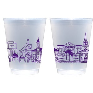 Texas Christian University (TCU) Campus Landmarks Frosted Roadie Cup 10 Pack