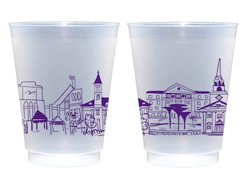 Texas Christian University (TCU) Campus Landmarks Frosted Roadie Cup 10 Pack