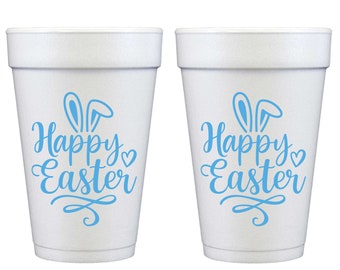 Easter Styrofoam Cup 10 Pack (Happy Easter  - Bunny Ears)