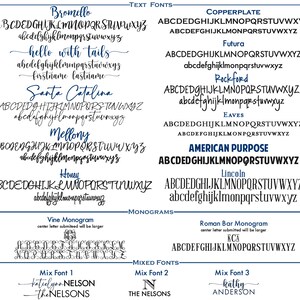 University Skyline Personalized Notecard Font Library