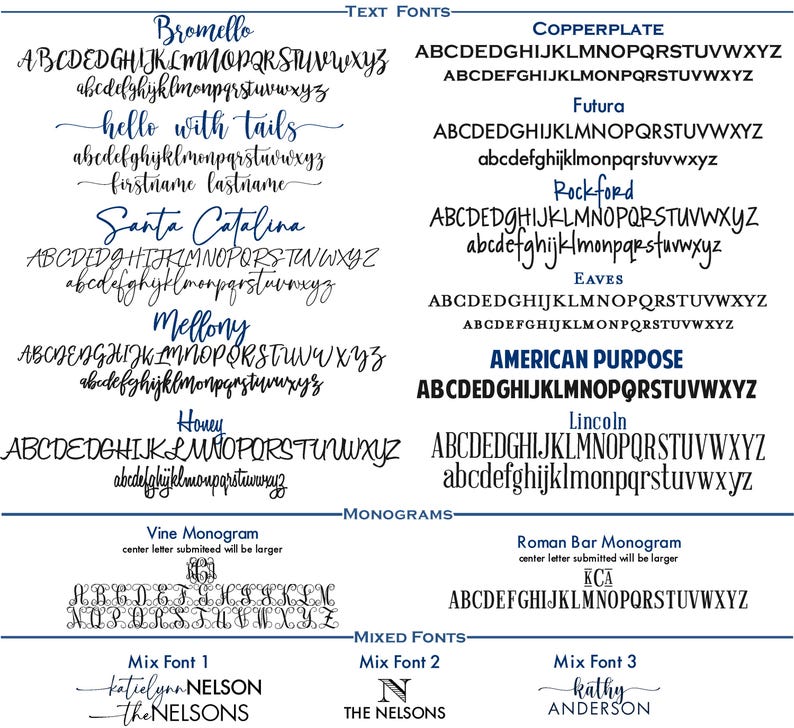 University Skyline Personalized Notecard Font Library