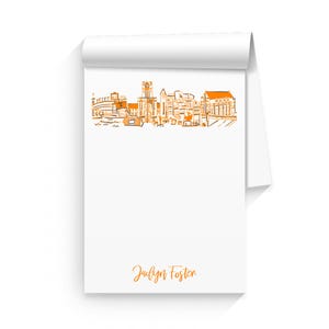 Zestaw spersonalizowanych notatników {University of Tennessee Campus Skyline Landmarks-Knoxville, Tennessee}