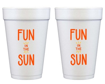 Summer Styrofoam Cup 10 Pack {Fun in the Sun}