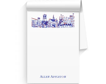 Personalisiertes Notizblock-Set {University of Florida College Skyline - Gainesville}