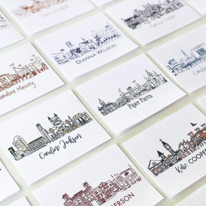 Personalized Campus Skyline Notecards
