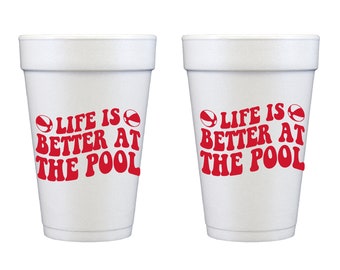 Pool Styroporbecher 10er Pack (Life is Better at the Pool)