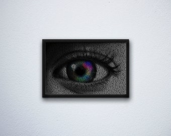 Valentine's Custom Eye Art, Unique Boyfriend Girlfriend Gift, Personalised Eye Art for Girlfriend, Wall Art, Printable Art