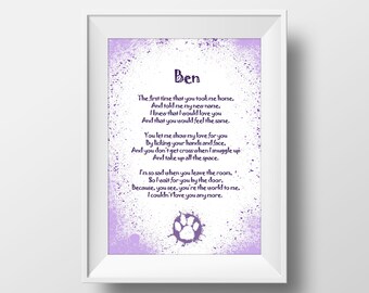 Cane stampa, poesia stampa per gli amanti del cane, personalizzato cane stampa, regalo personalizzato per il proprietario del cane, Cavachon arte, cane stampa artistica, PET Print, PET personalizzato