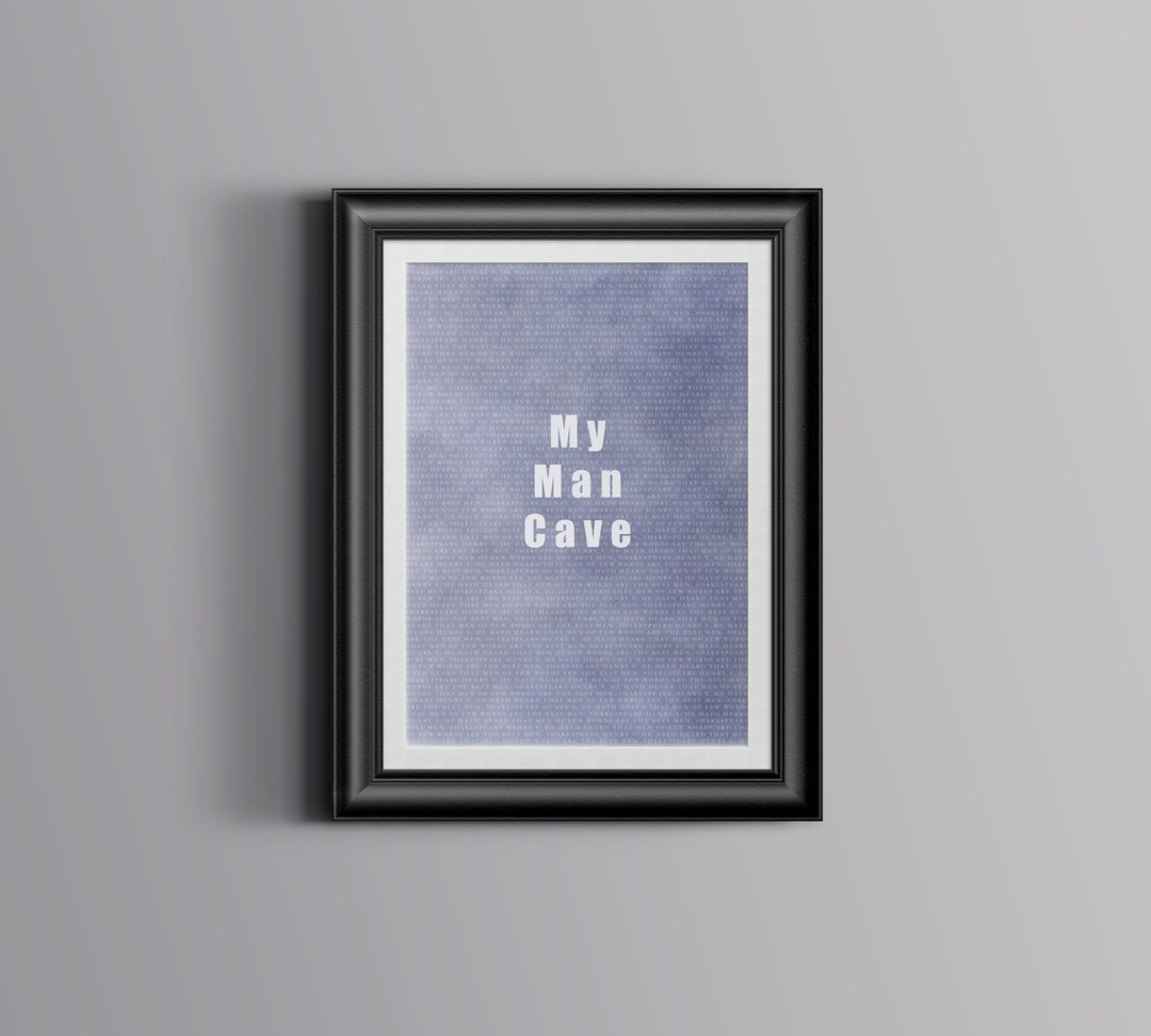 My Man Cave Art Print Instant Download Art Print for Him Etsy