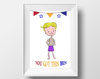 You Got This, Personalised Cancer Gift, Friend Gift, Empathy Gift, Inspirational Cancer Print, Thinking of you, Cheer up, Strength Gift