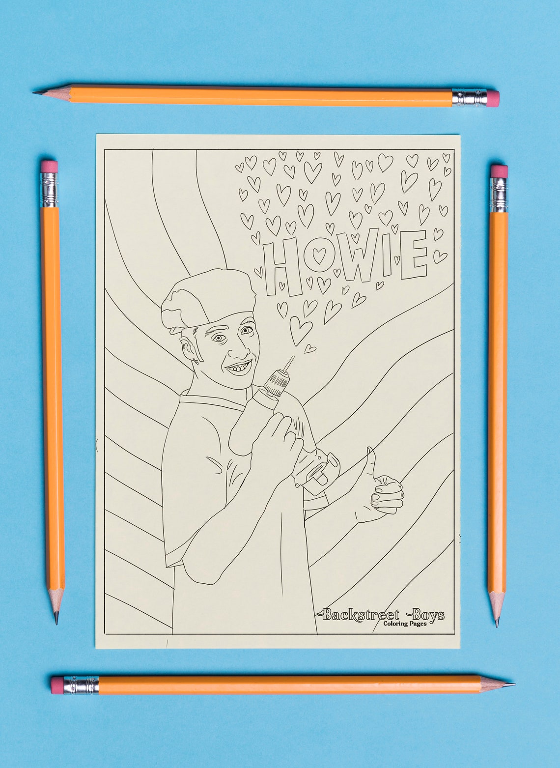 Backstreet Boys Printable Coloring Page BSB Coloring Page | Etsy