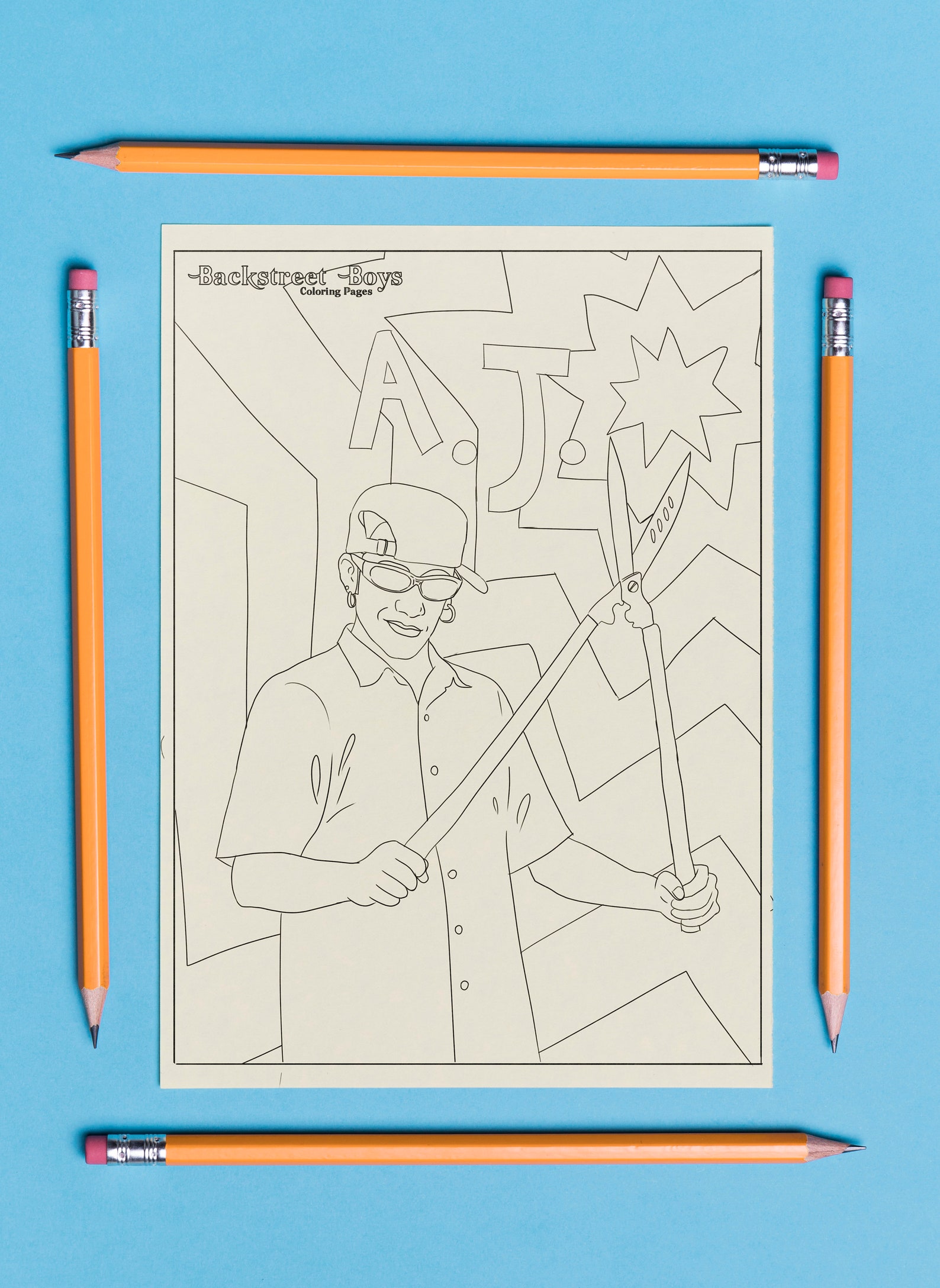 Backstreet Boys Printable Coloring Page BSB Coloring Page | Etsy