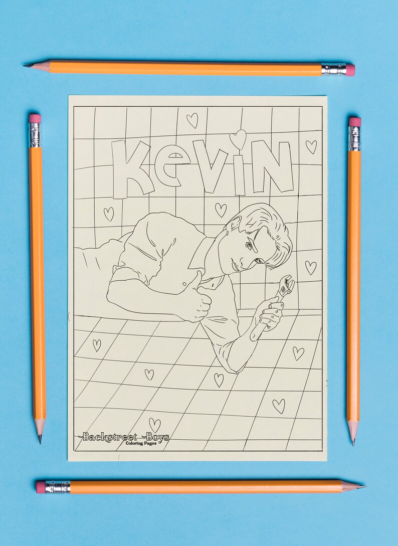 Backstreet Boys Printable Coloring Page BSB Coloring Page | Etsy