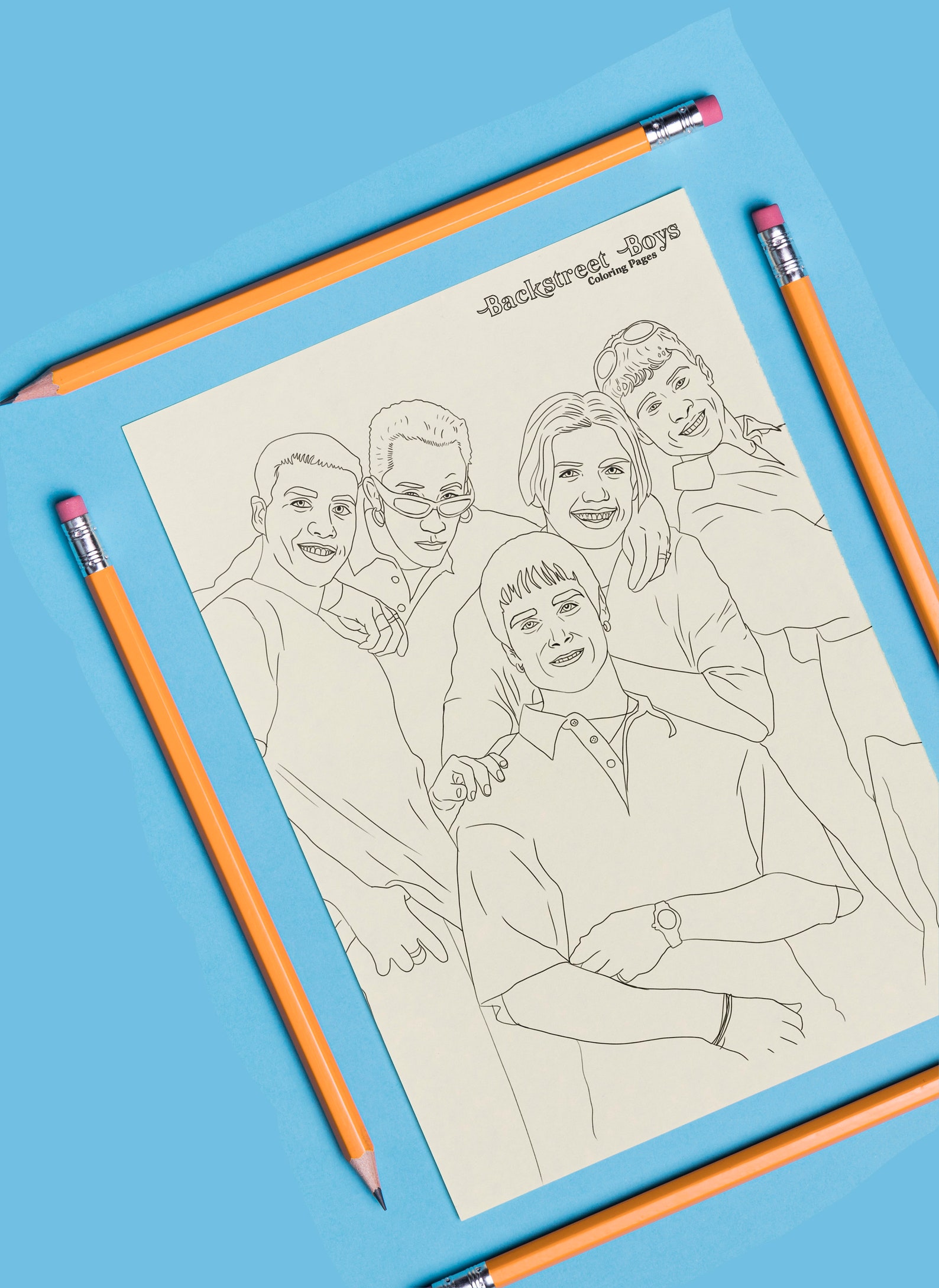 Backstreet Boys Printable Coloring Page BSB Coloring Page | Etsy